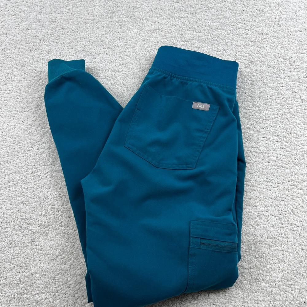 FIGS Zamora Jogger Scrub Pants Women XXS Lot of 2 Teal Rosewood Tech Healthcare - Picture 11 of 16